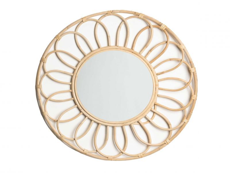 Φωτογραφία από ΚΑΘΡΕΠΤΗΣ ΜΕ ΚΟΡΝΙΖΑ ΑΠΟ RATTAN NATURAL D60