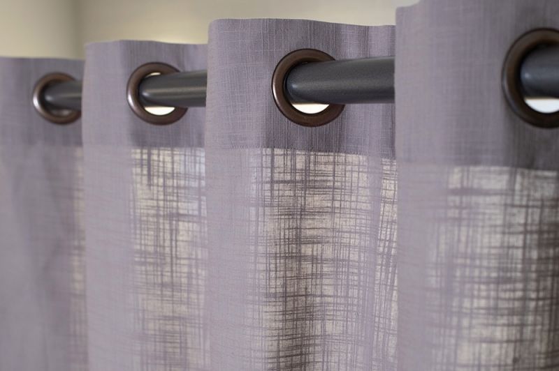 Φωτογραφία από COTTON CURTAIN STONE WITH WEAVING DESIGN 140X260 WITH EYELETS