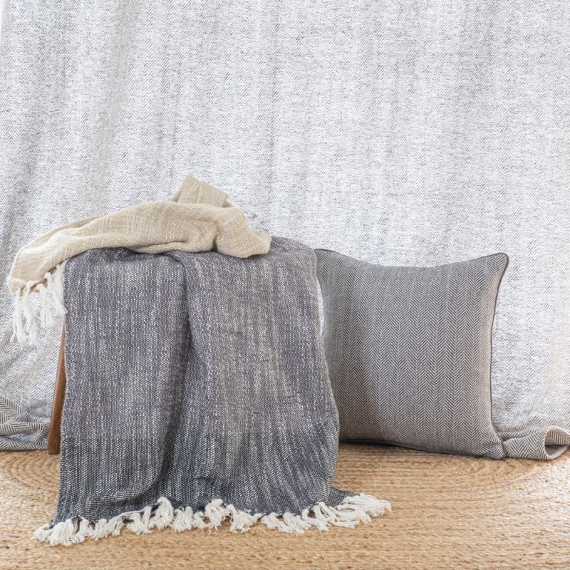 Φωτογραφία από COTTON THROW WITH EMBOSSED WEAVING 125Χ150