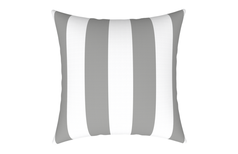 Φωτογραφία από  WATERPROOF CUSHION STRIPED GREY 43X43