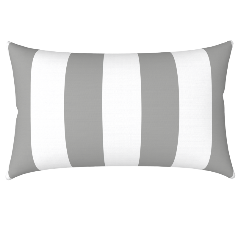 Φωτογραφία από  WATERPROOF CUSHION STRIPED GREY 30X50