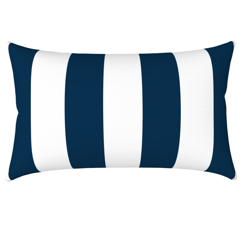 Φωτογραφία από  WATERPROOF CUSHION STRIPED NAVY BLUE 30X50