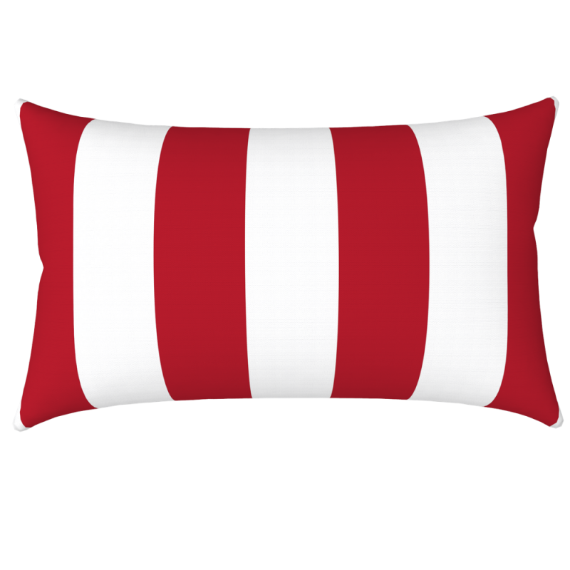 Φωτογραφία από  WATERPROOF CUSHION STRIPED RED 30X50
