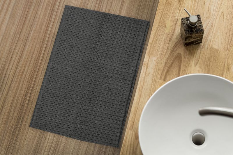 Φωτογραφία από BATHMAT HERRINGBONE ANTHRACITE 50X80
