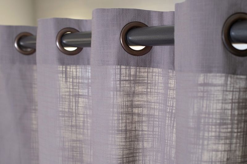 Φωτογραφία από COTTON CURTAIN STONE WITH WEAVING DESIGN 140X260 WITH EYELETS