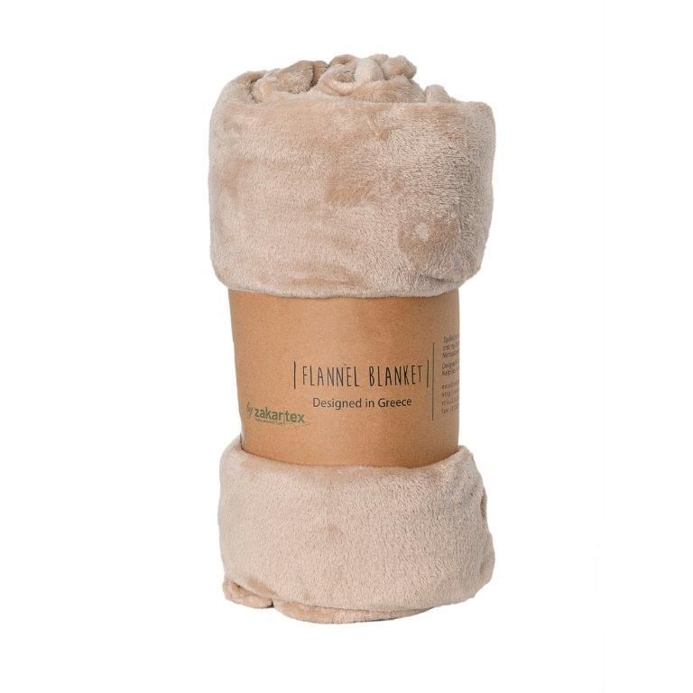 Φωτογραφία από FLANNEL FLEECE BEIGE BLANKET
