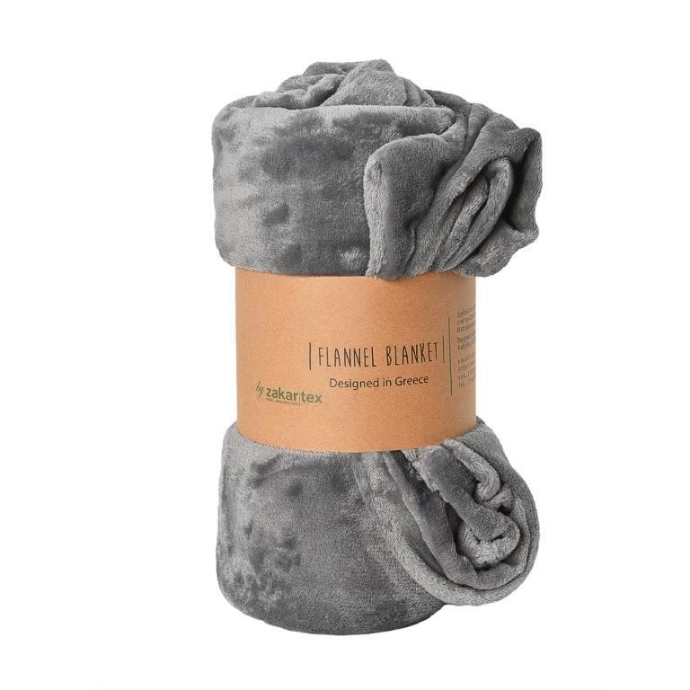 Φωτογραφία από FLANNEL FLEECE GREY BLANKET
