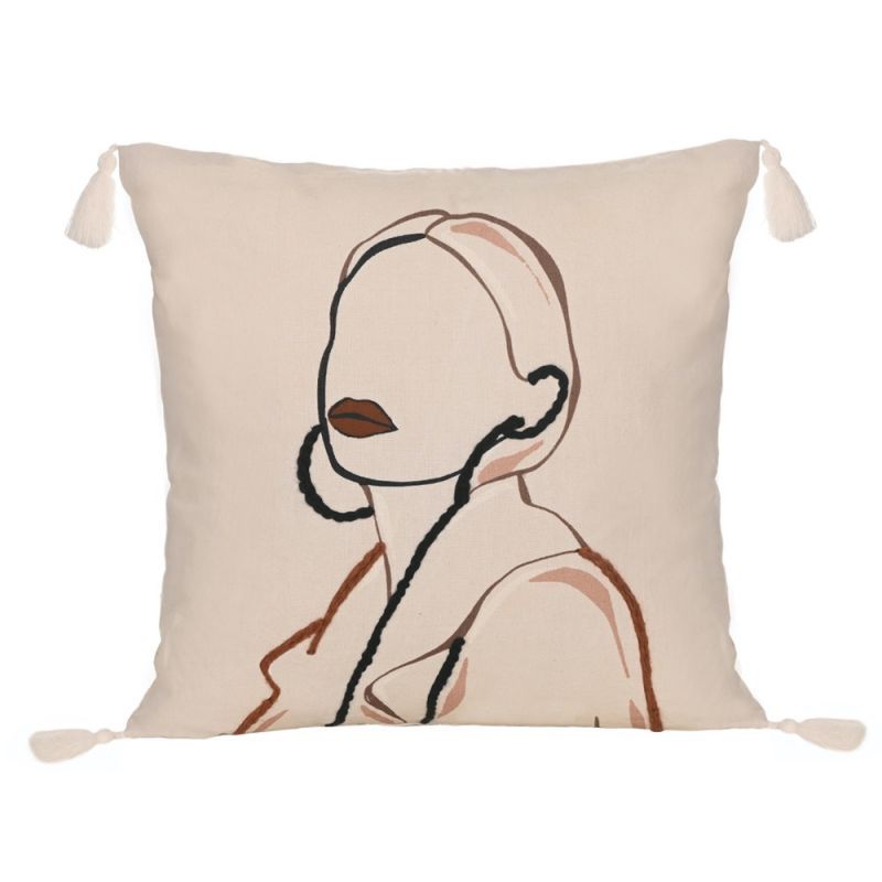 Φωτογραφία από COTTON CUSHION RED LIPS 40X40 WITH RELIEFED DETAILS
