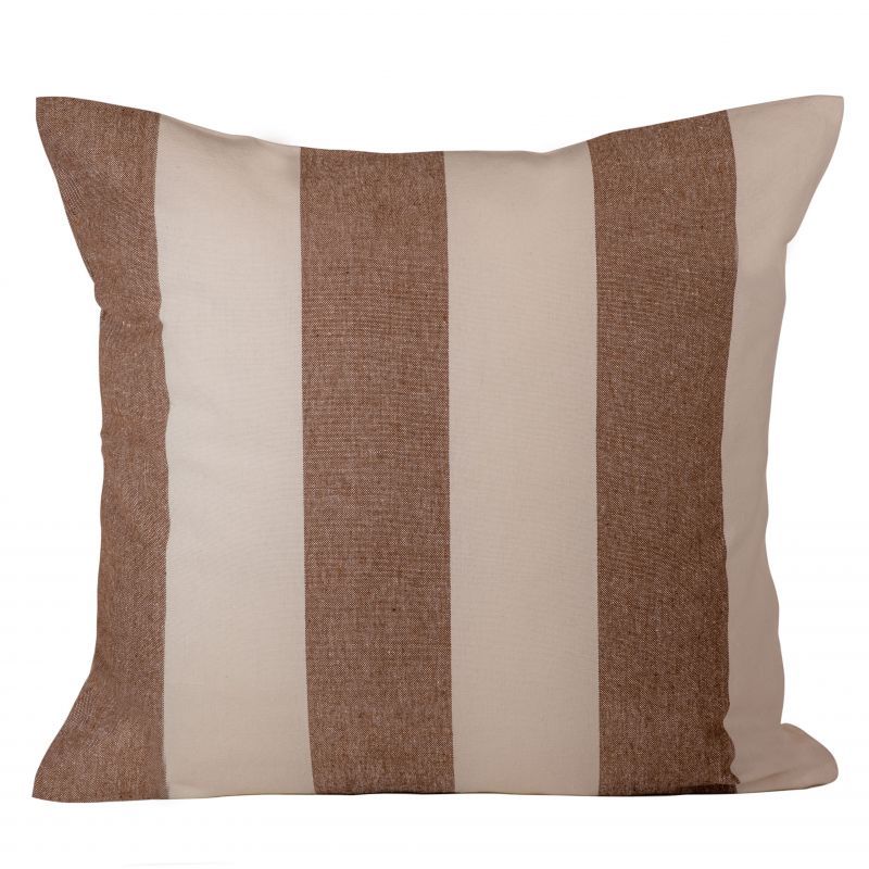 Φωτογραφία από CUSHION BROWN STRIPES 45X45