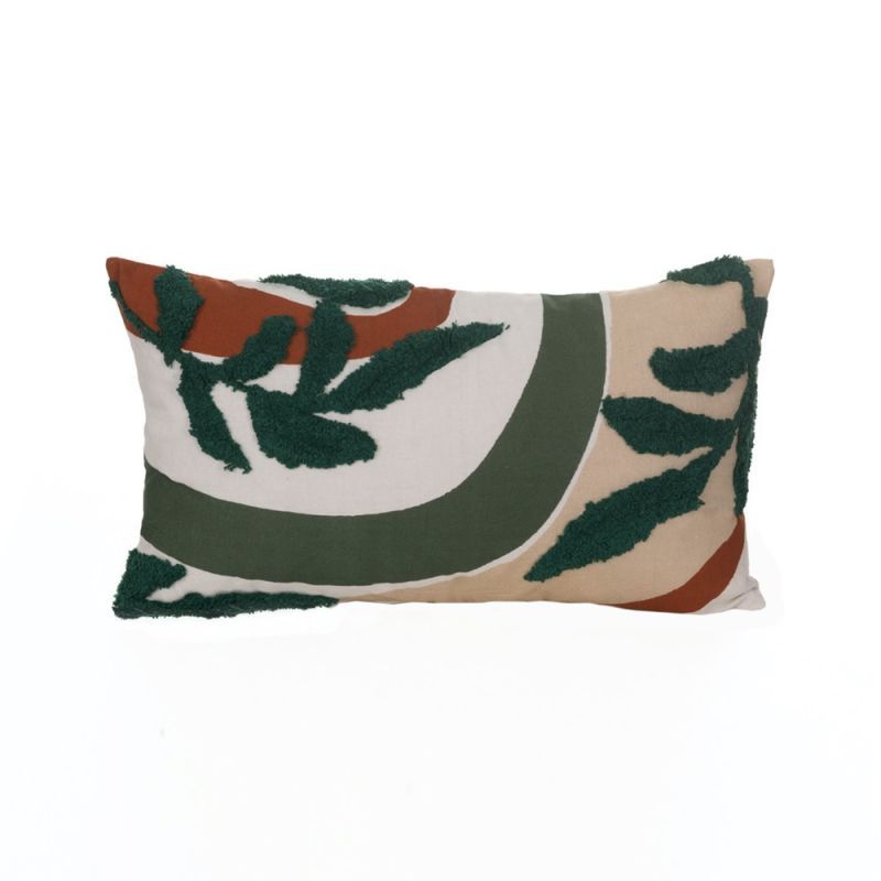 Φωτογραφία από COTTON CUSHION GREEN LEAVES 30Χ50