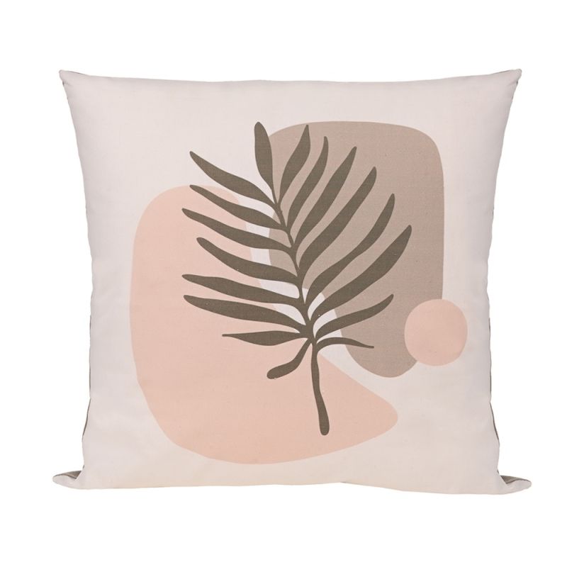 Φωτογραφία από COTTON CUSHION LEAF PINK 45Χ45