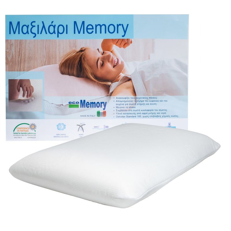 Φωτογραφία από MEDIUM-DENSITY ECO MEMORY PLUS PILLOW 70X40X12