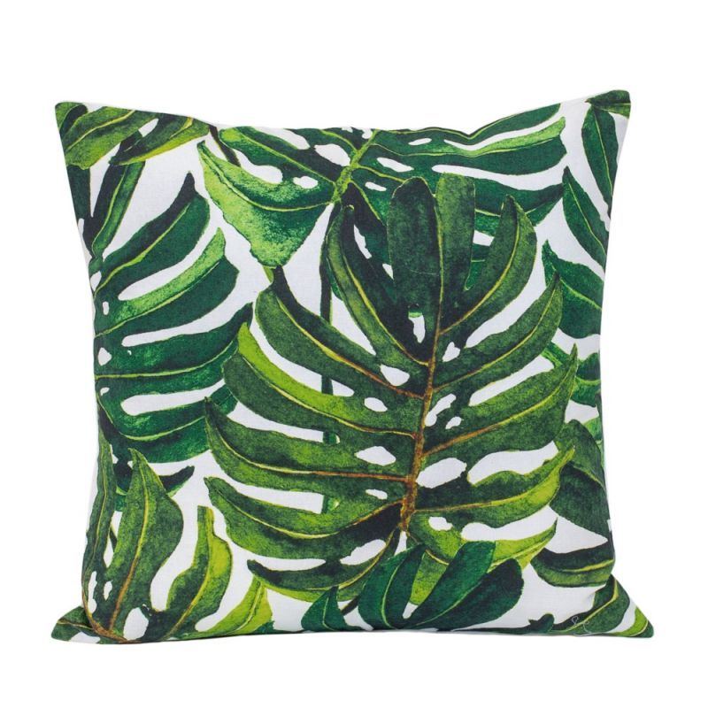 Φωτογραφία από COTTON CUSHION MONSTERA LEAVES 40X40 