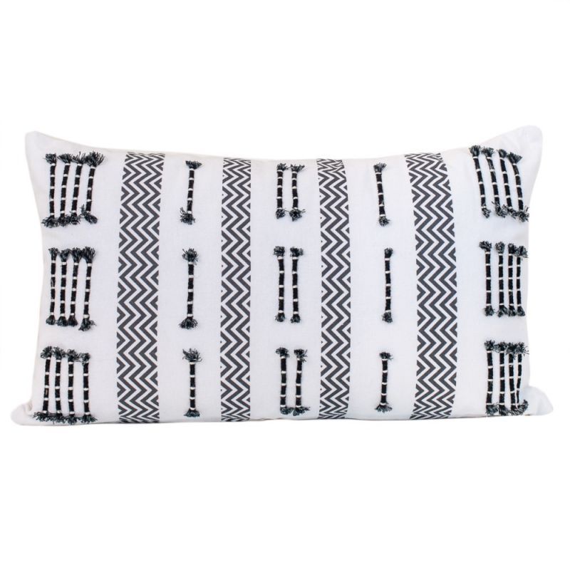 Φωτογραφία από COTTON CUSHION STRIPE EMBROIDERY 30Χ50 